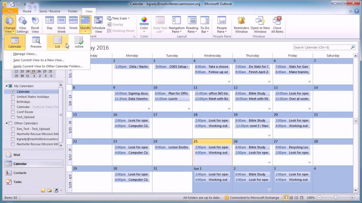 Clearing Your Calendar Using Outlook Desktop Application