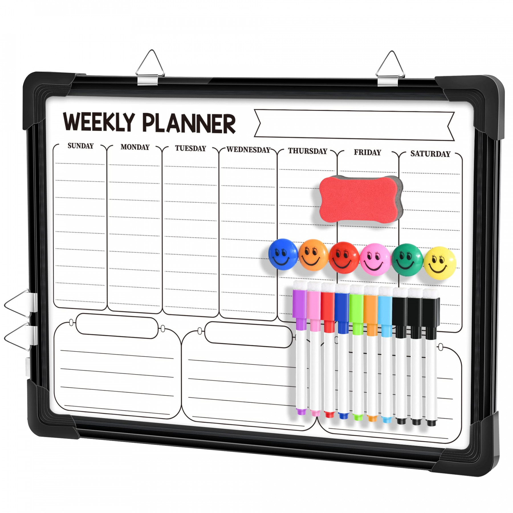 Dry Erase Weekly Calendar Whiteboard for Wall, " x " Magnetic White  Board Dry Erase Calendar MemSee more Dry Erase Weekly Calendar Whiteboard  for