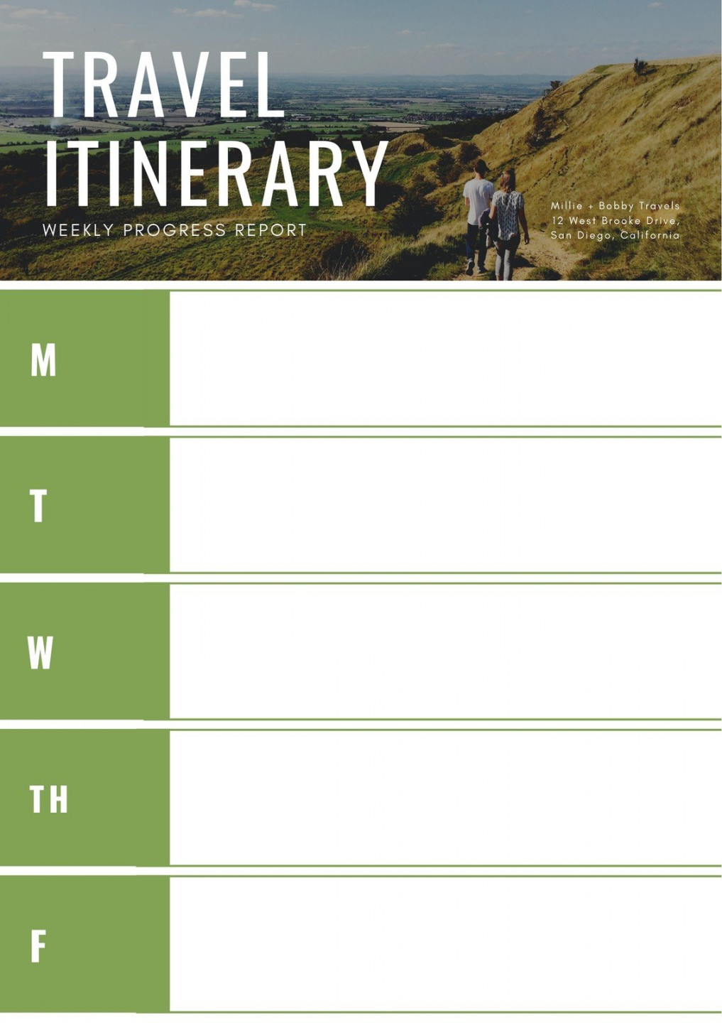 Free and customizable itinerary planner templates  Canva