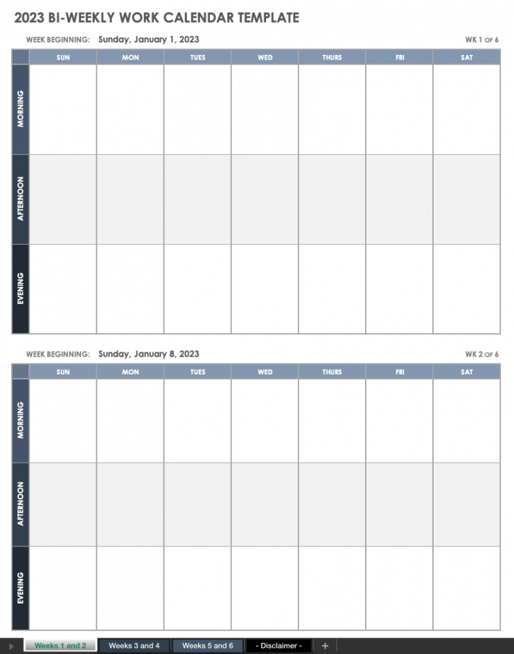 Free Excel Calendar Templates