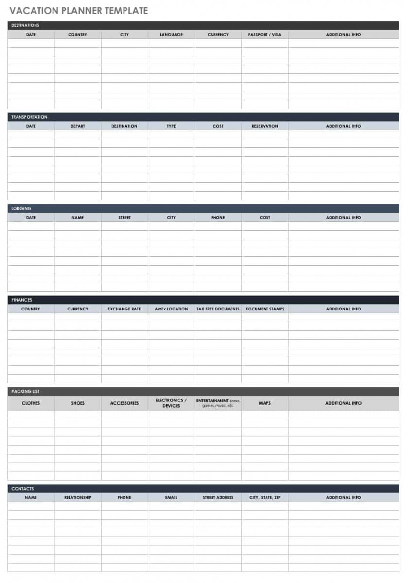 Free Itinerary Templates  Smartsheet