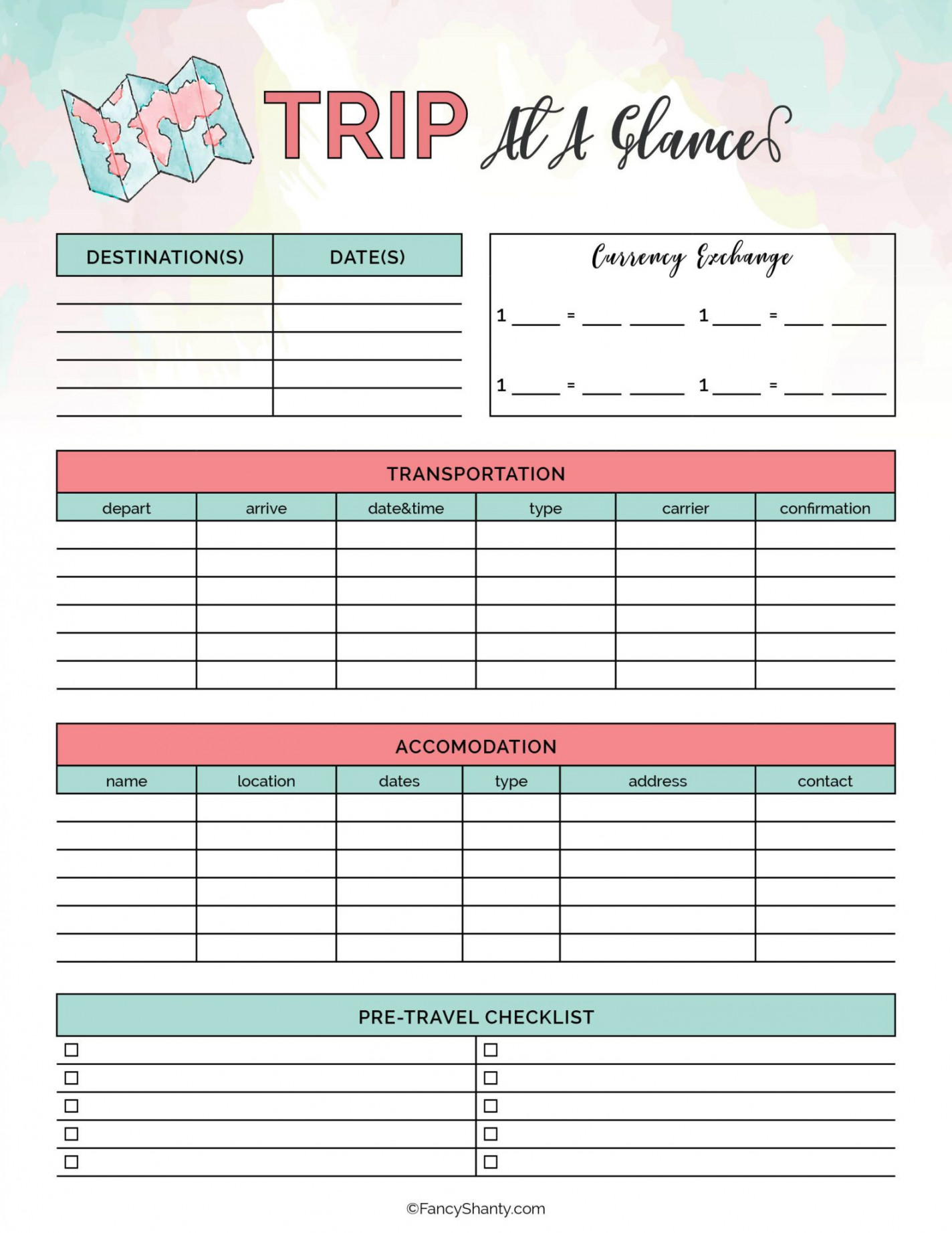 Free Printable Travel Planner: Tips for an Unforgettable Vacation