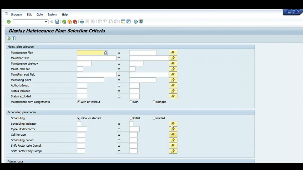 How to use ip t code for maintenance plans scheduling sap pm tutorials