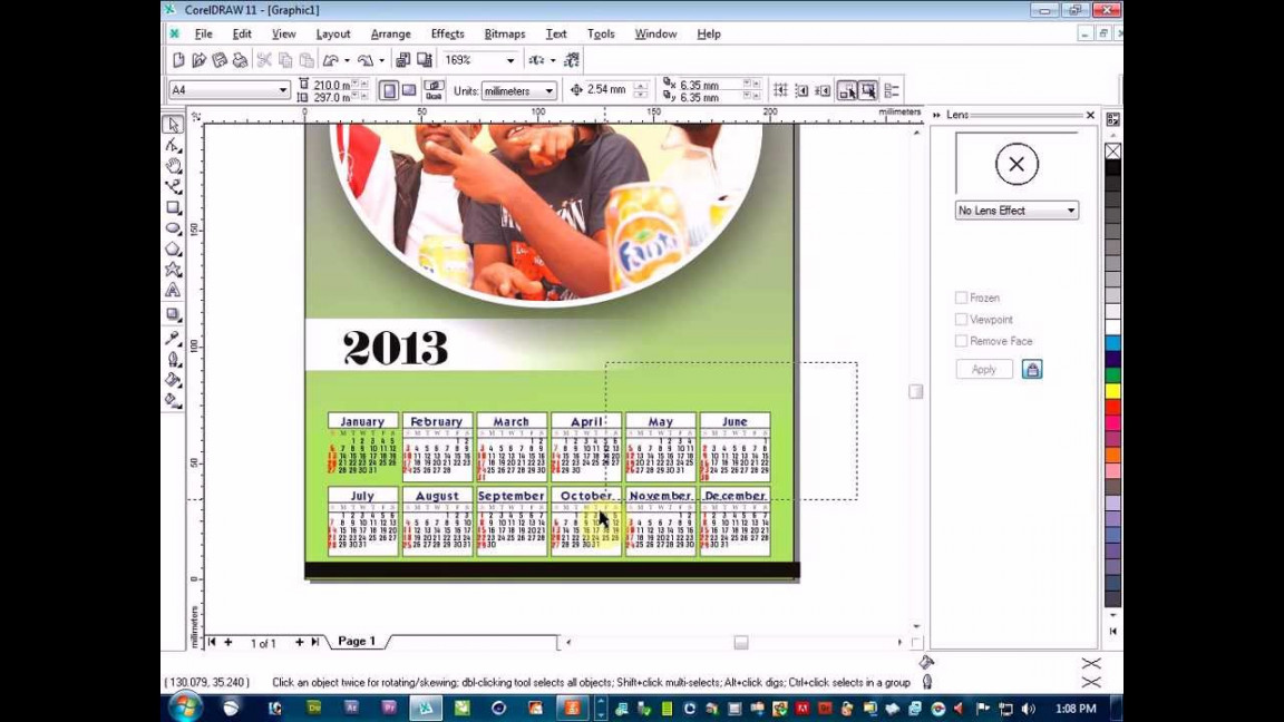 How you go take design calender using corel draw