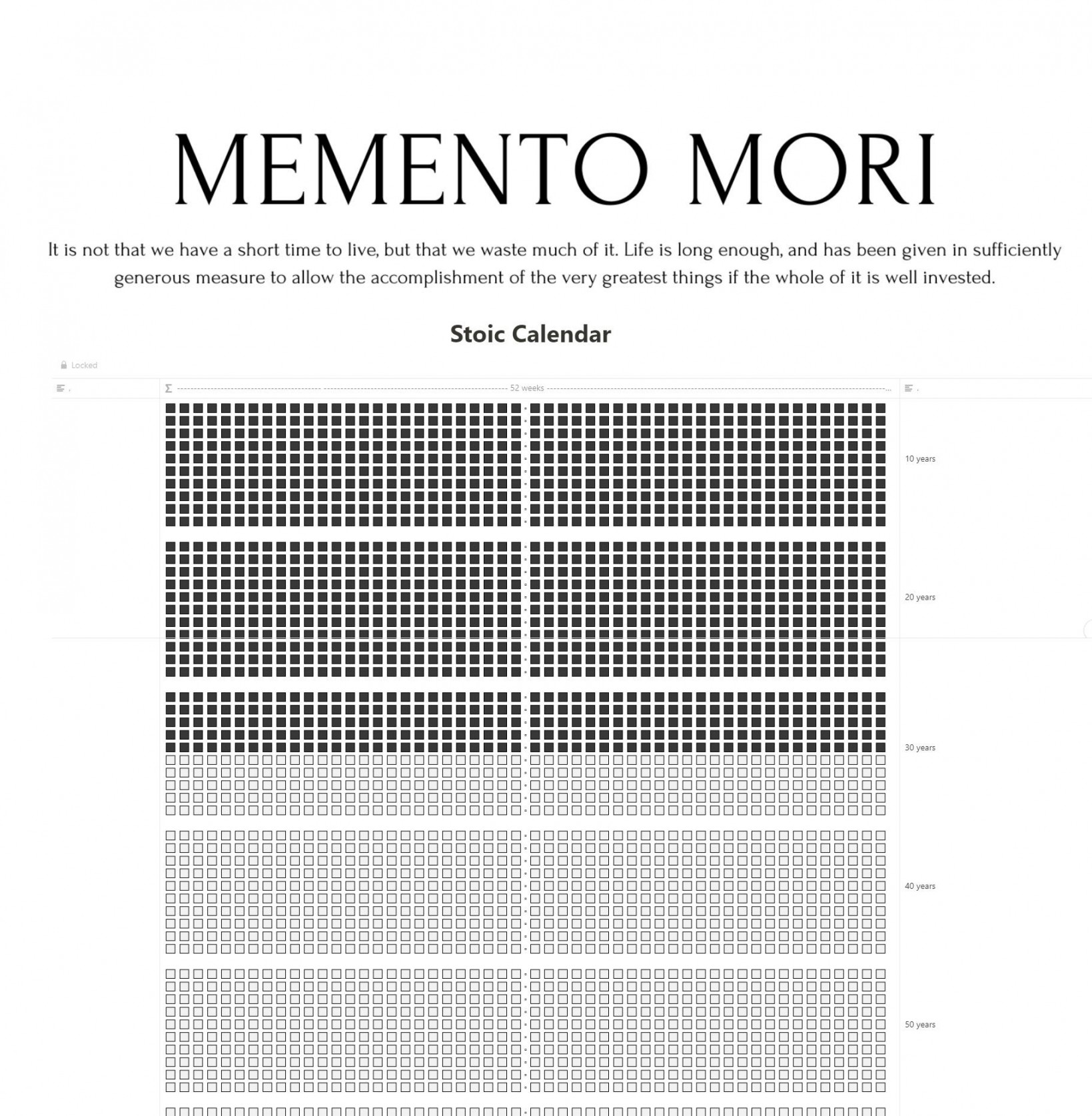 I finally figured out how to make a Stoic Calendar In Notion