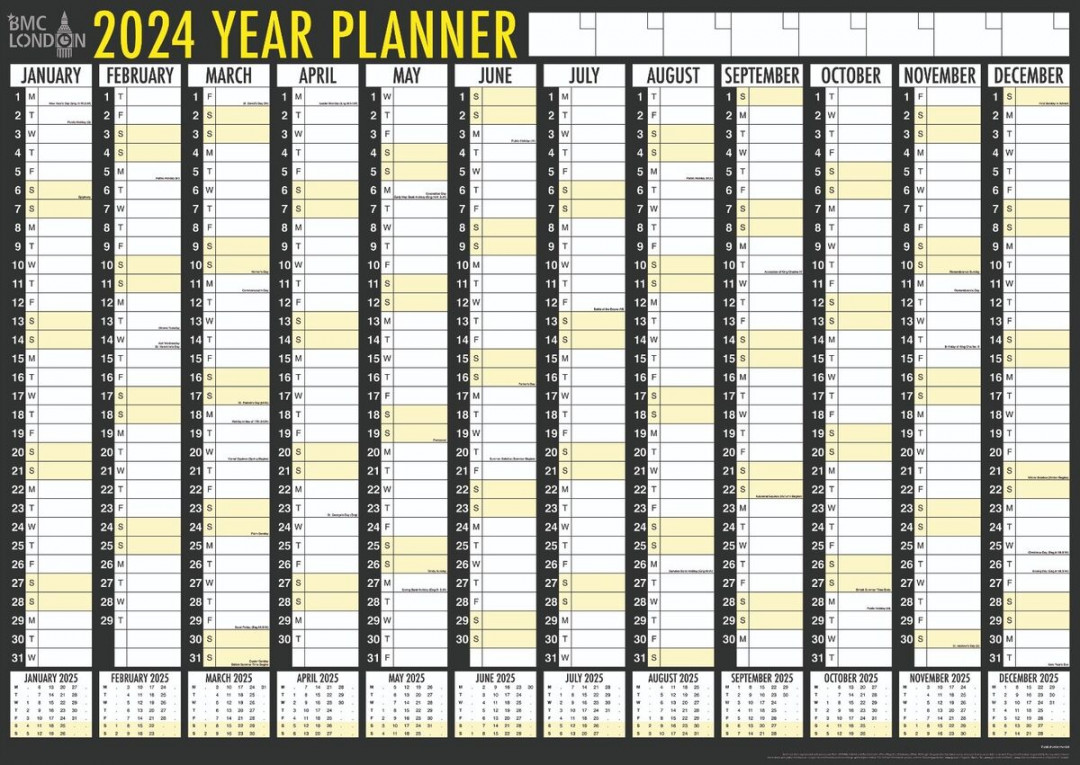 Large Wall Planner Month to View Desktop Calendar For Office Home UK