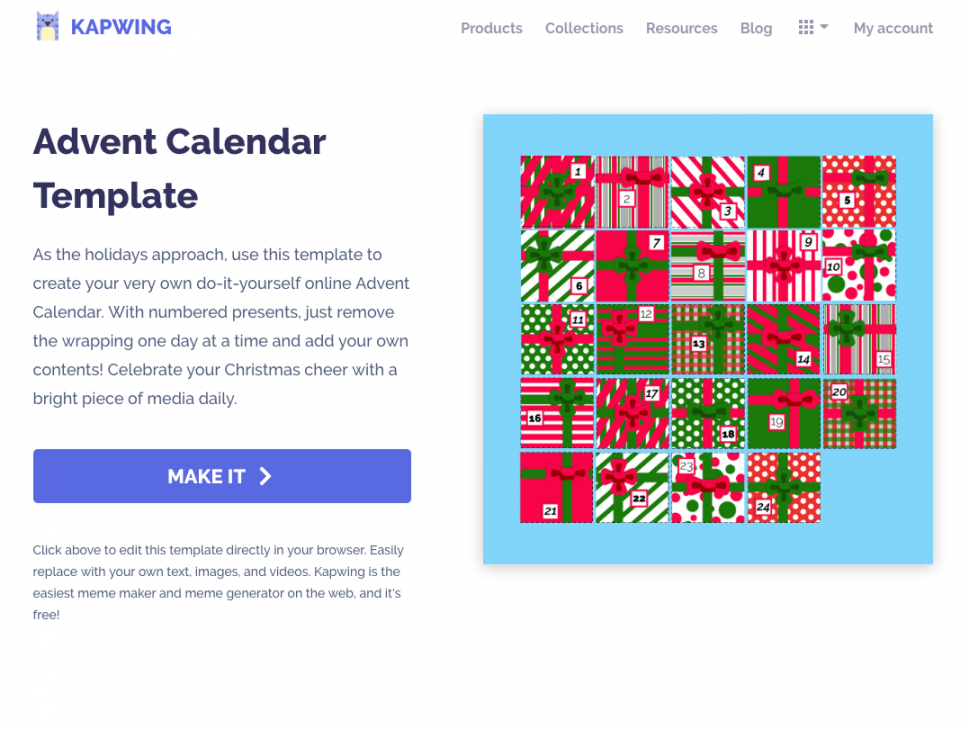 Make Your Own Digital Christmas Advent Calendar