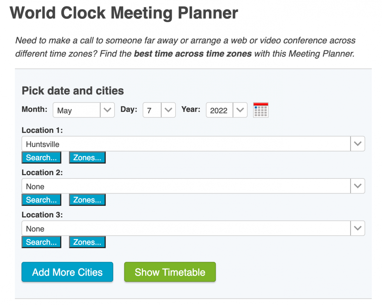 Meeting Time Zone Planners: Schedule Across Time Zones  Clockwise