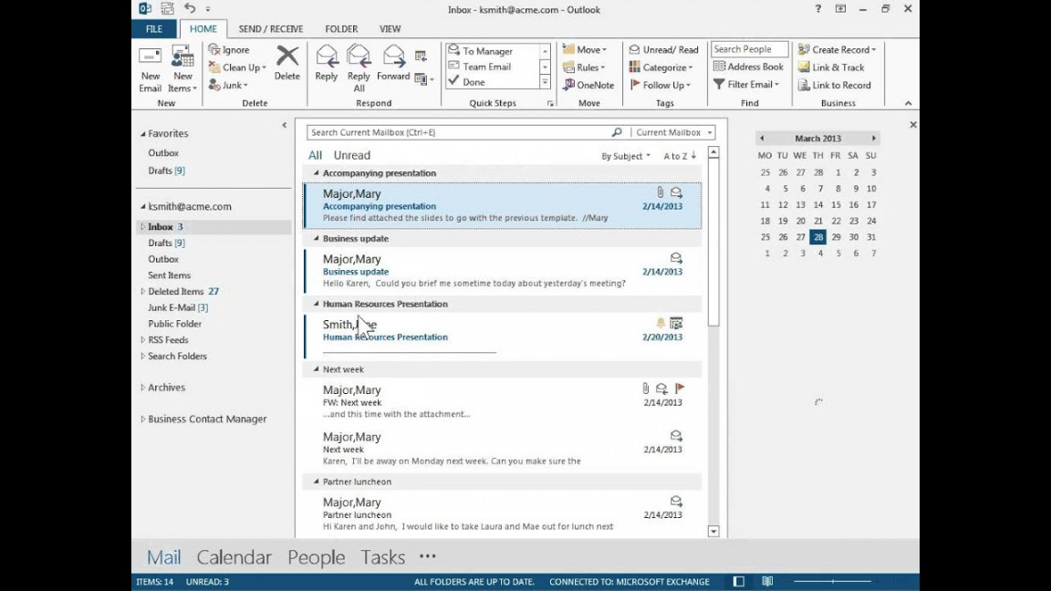 Outlook  Remove the Calendar Peek from the Outlook Window