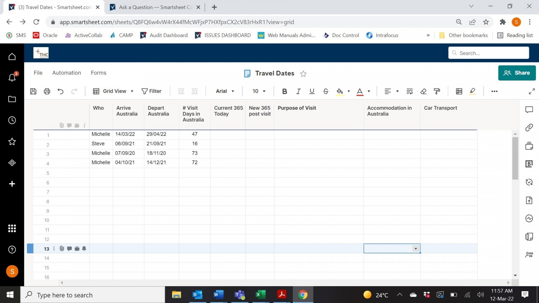 Rolling  days formula — Smartsheet Community