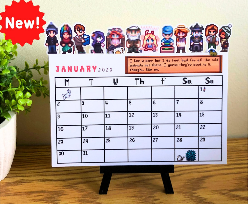 Stardew Valley Calendar Sticker Planner and Easel - Etsy Hong Kong