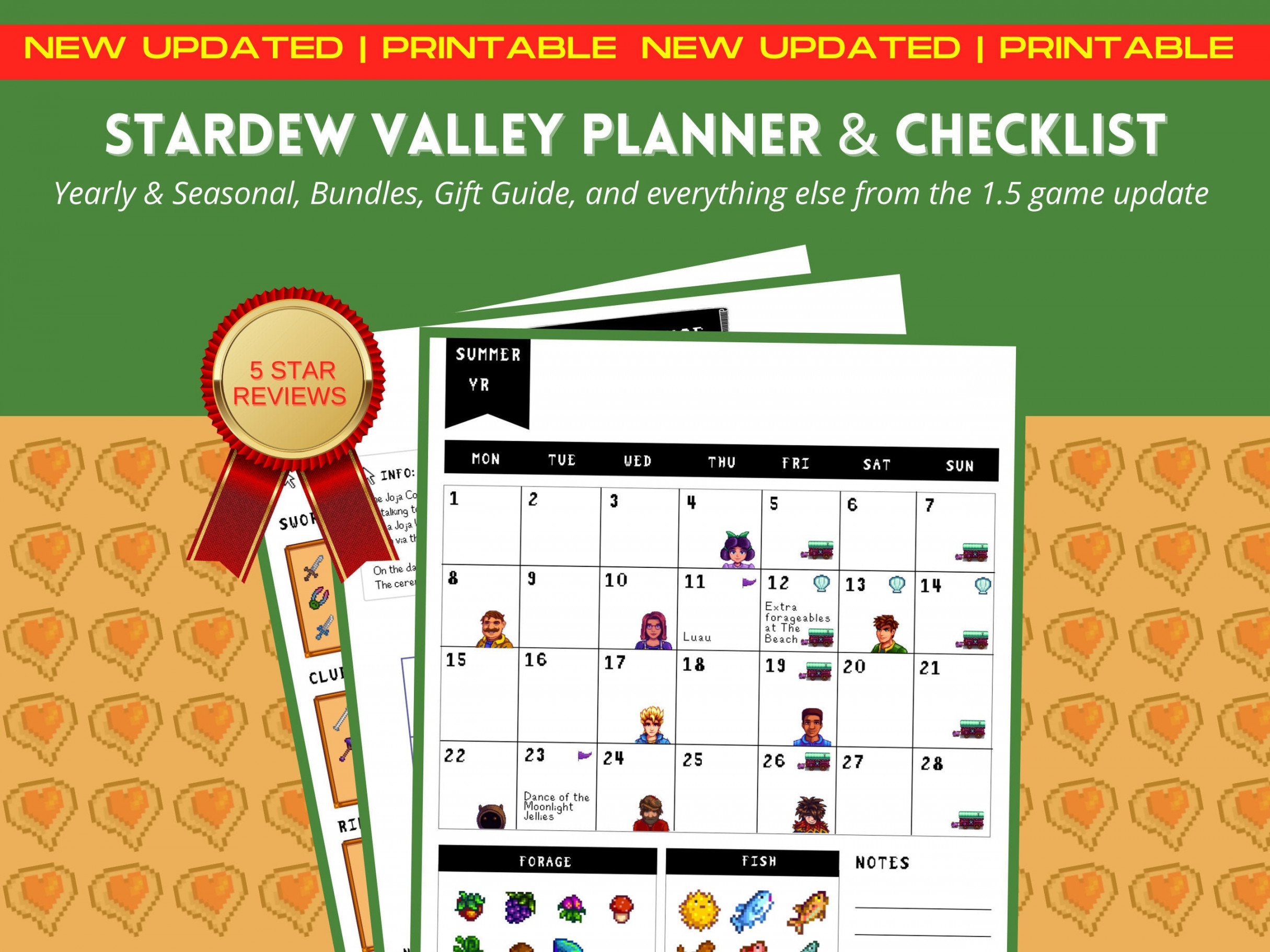 Stardew Valley Planner Guide and Checklist Includes Update - Etsy