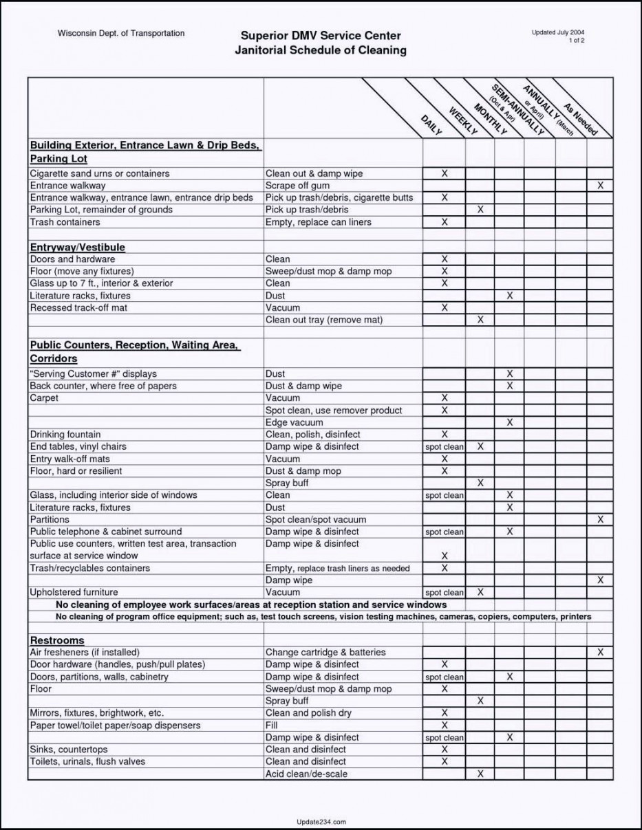 Template Business Cleaning Checklist Template  Cleaning checklist