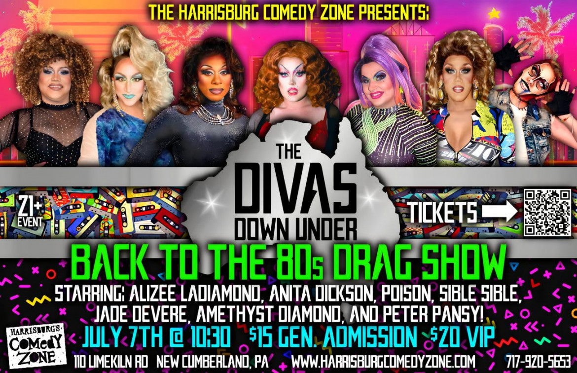 The divas down under "back to the s" drag show!