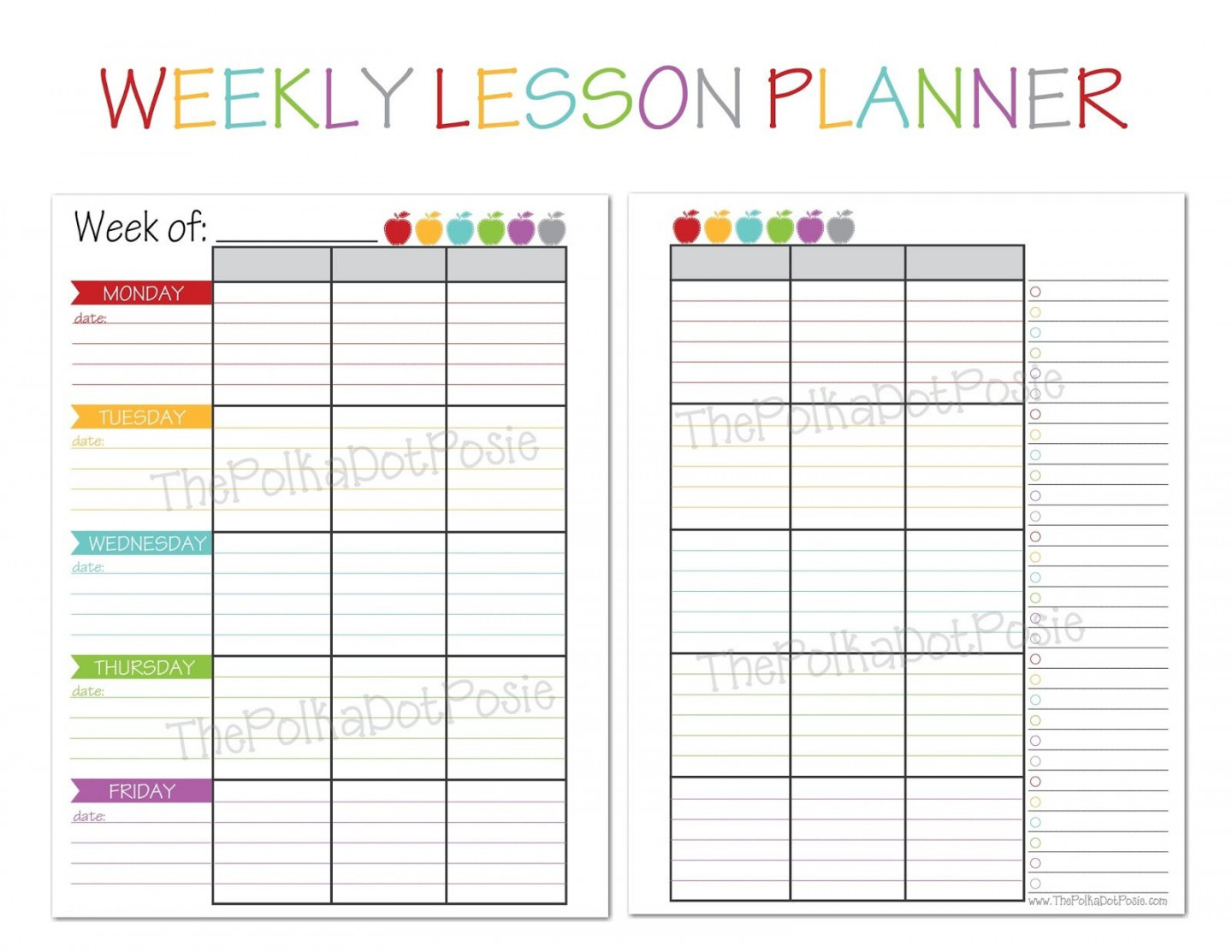 The Polka Dot Posie: NEW! Teacher & Homeschool Planners