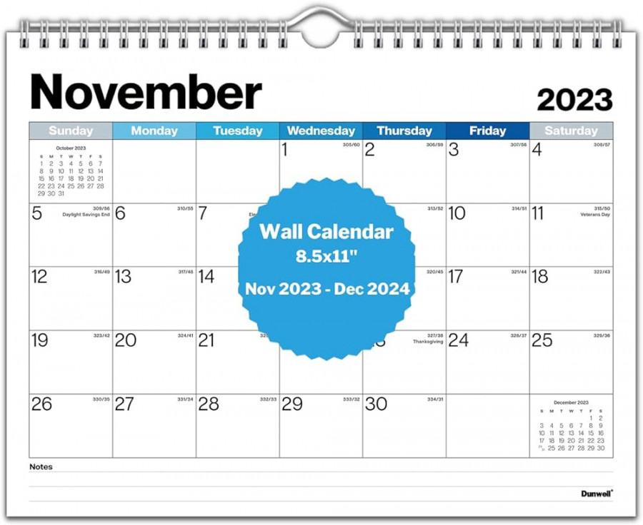 Amazon.com : Dunwell Small Wall Calendar  - (Blue Shades)