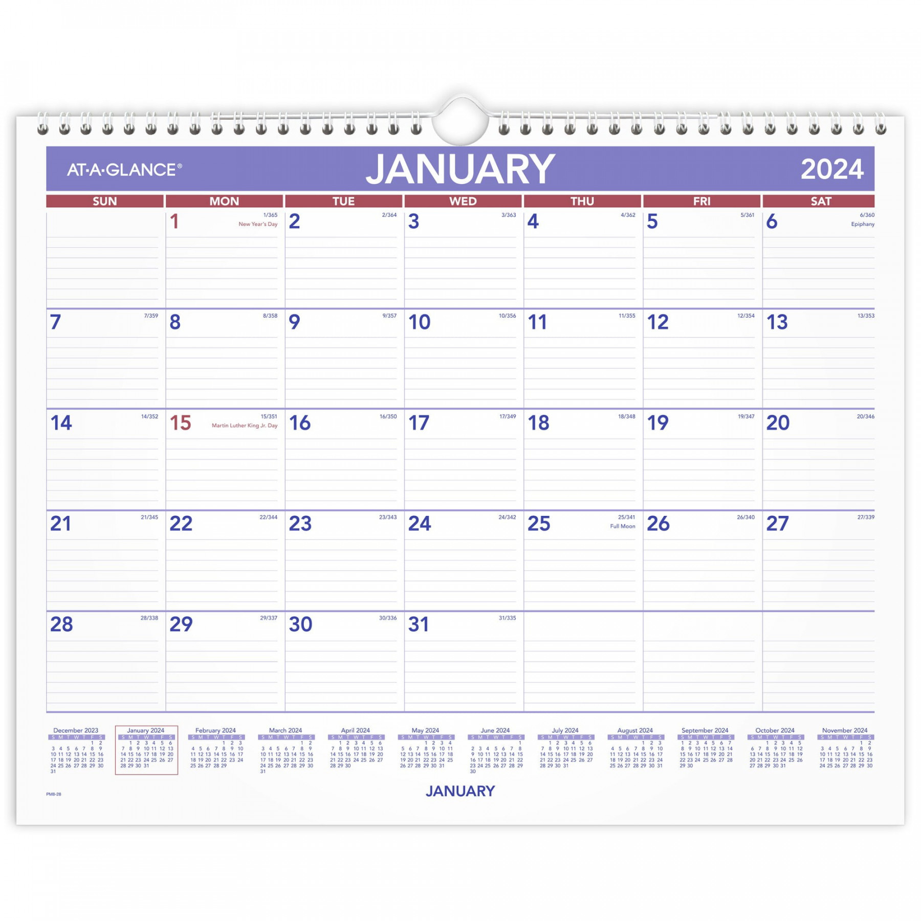AT-A-GLANCE  Monthly Wall Calendar Medium  x  - Wall Calendars