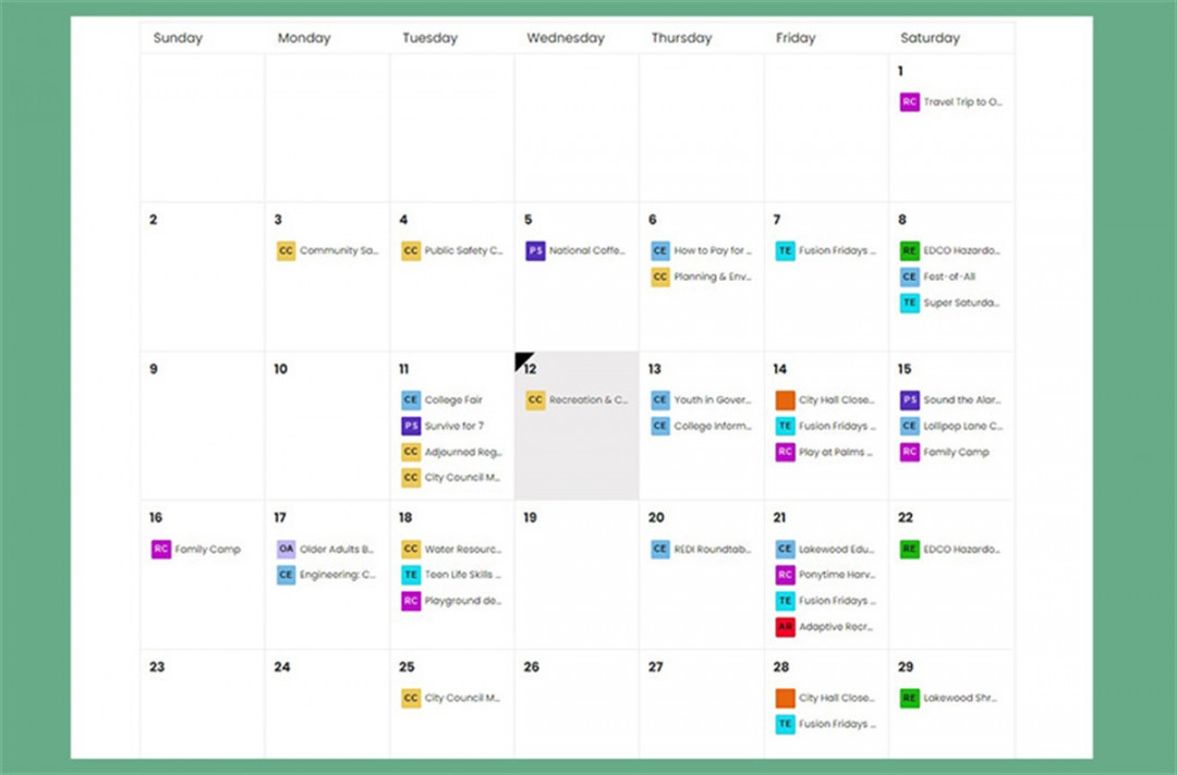 Calendar of Lakewood Events Lakewood Online