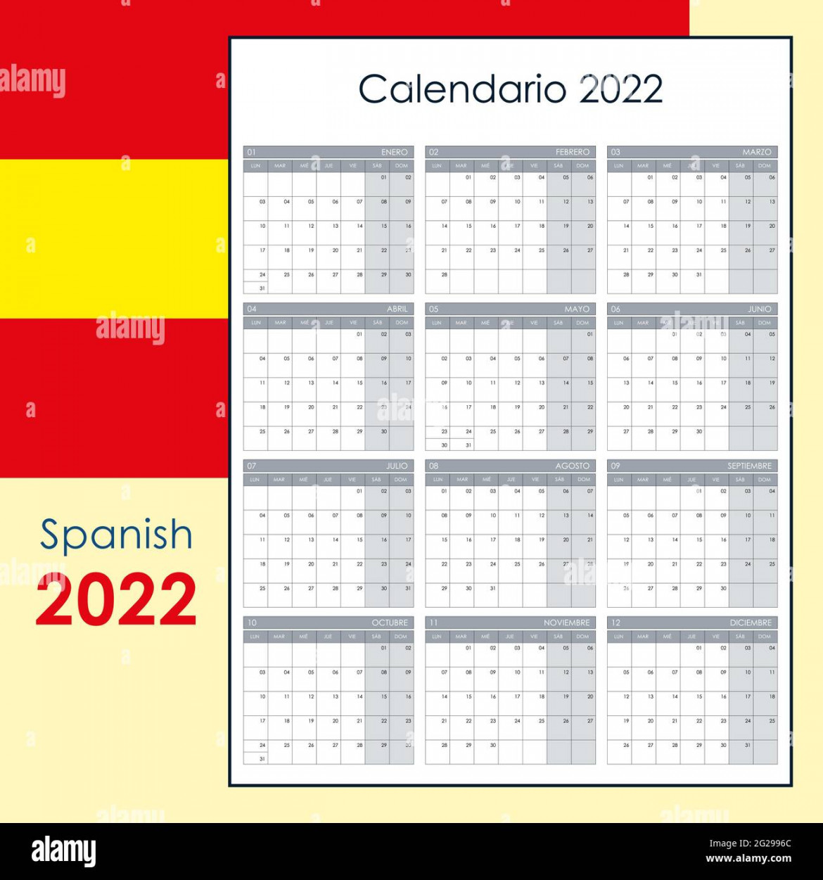 Calendario espanol hi res stock photography and images alamy