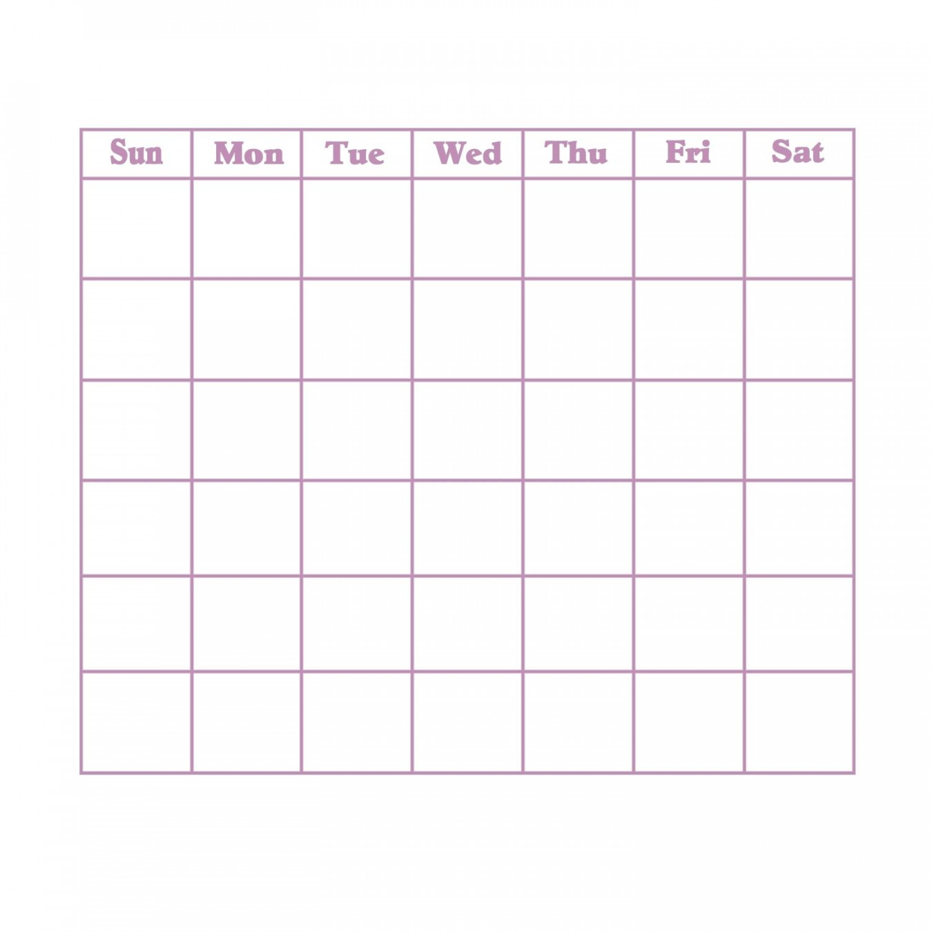 Day Blank Calendar Template  Blank calendar template, Calendar