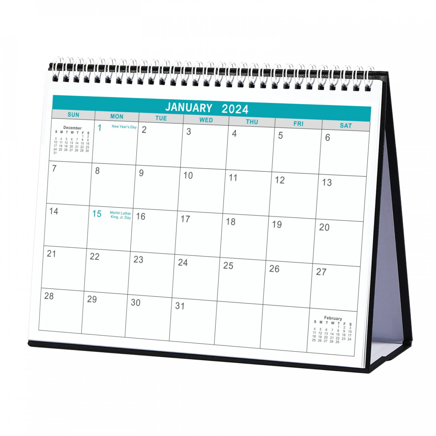 Desk Calendar -  Monthly Desk Wall Calendar, January  - December  , " x
