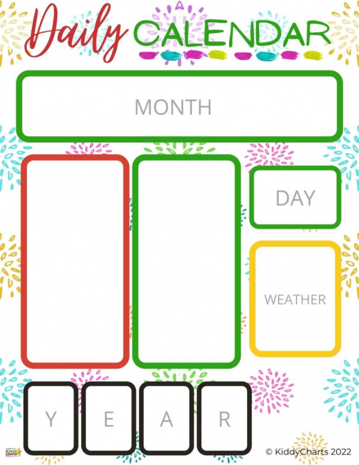 DIY printable days of the week calendar for home, work or school