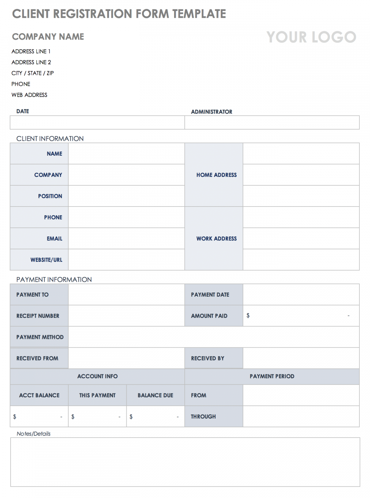 Free Client Information Forms & Templates  Smartsheet