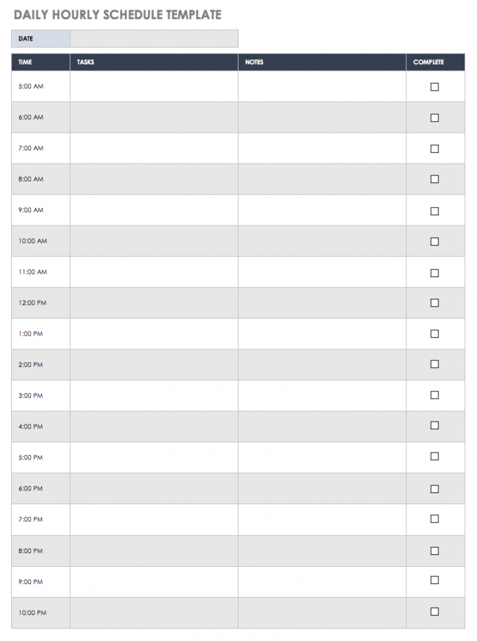 Free Printable Daily Calendar Templates  Smartsheet