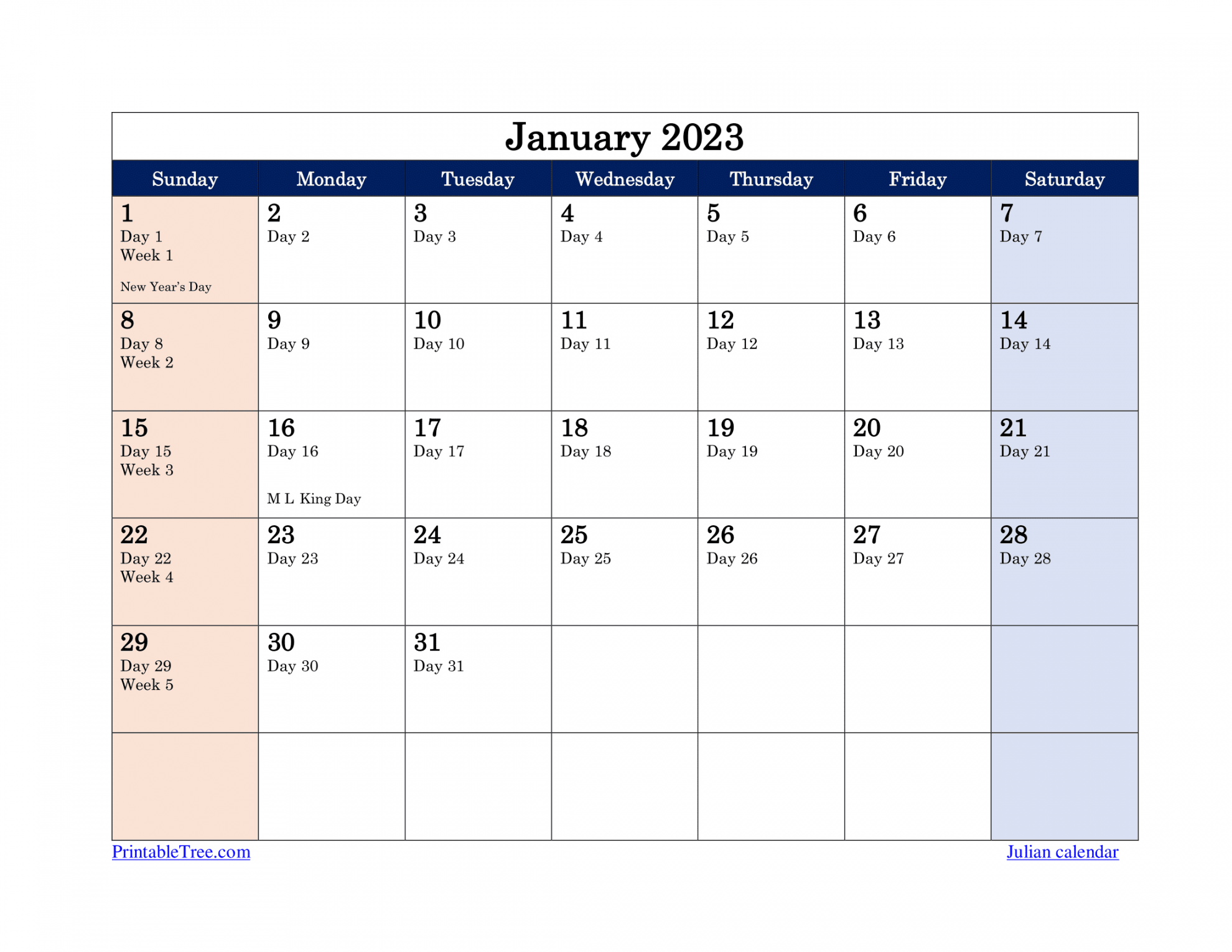 Free Printable Julian Date Calendars for , and  PDF Templates