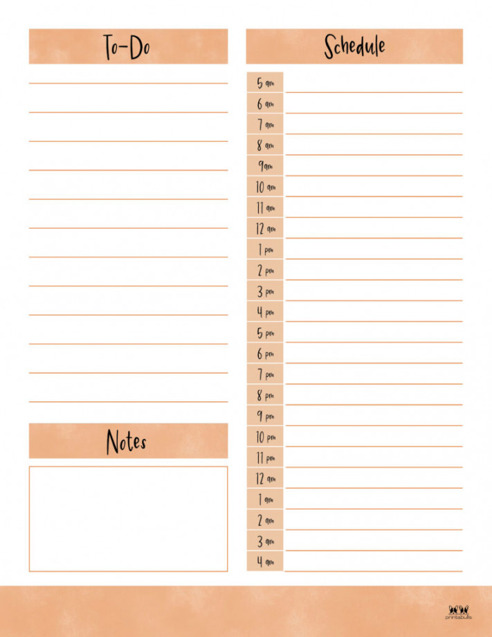 Hourly Planners -  FREE Printables  Printabulls