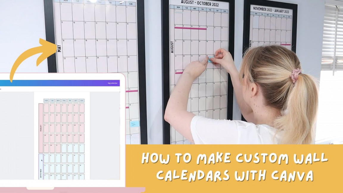 How to create a custom wall planner: easy Canva planner tutorial // make  your own wall calendar