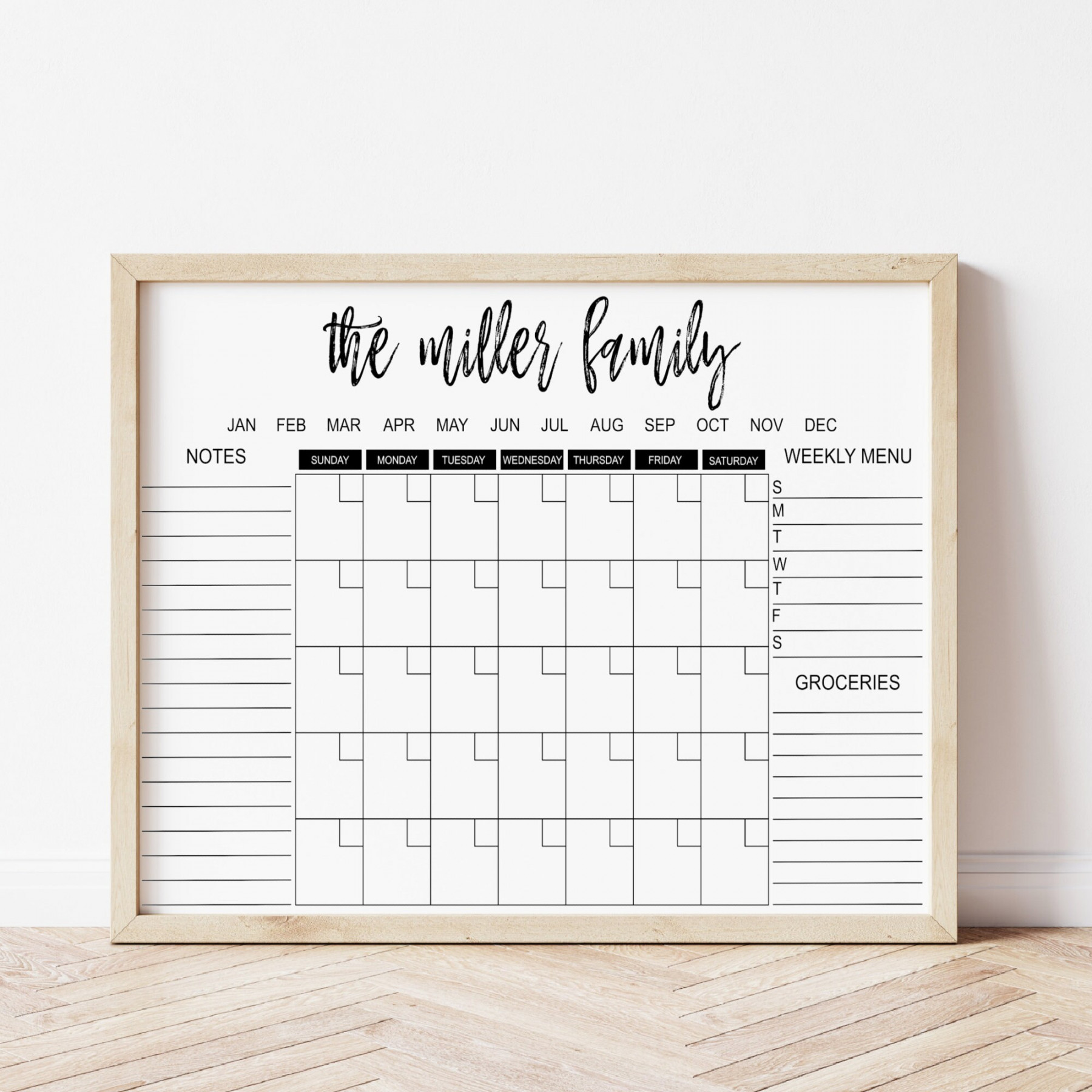 Large Family Command Centre Monthly & Weekly Organizer - Etsy