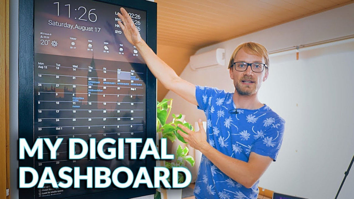 Making a digital dashboard! (w/ google calendar integration)