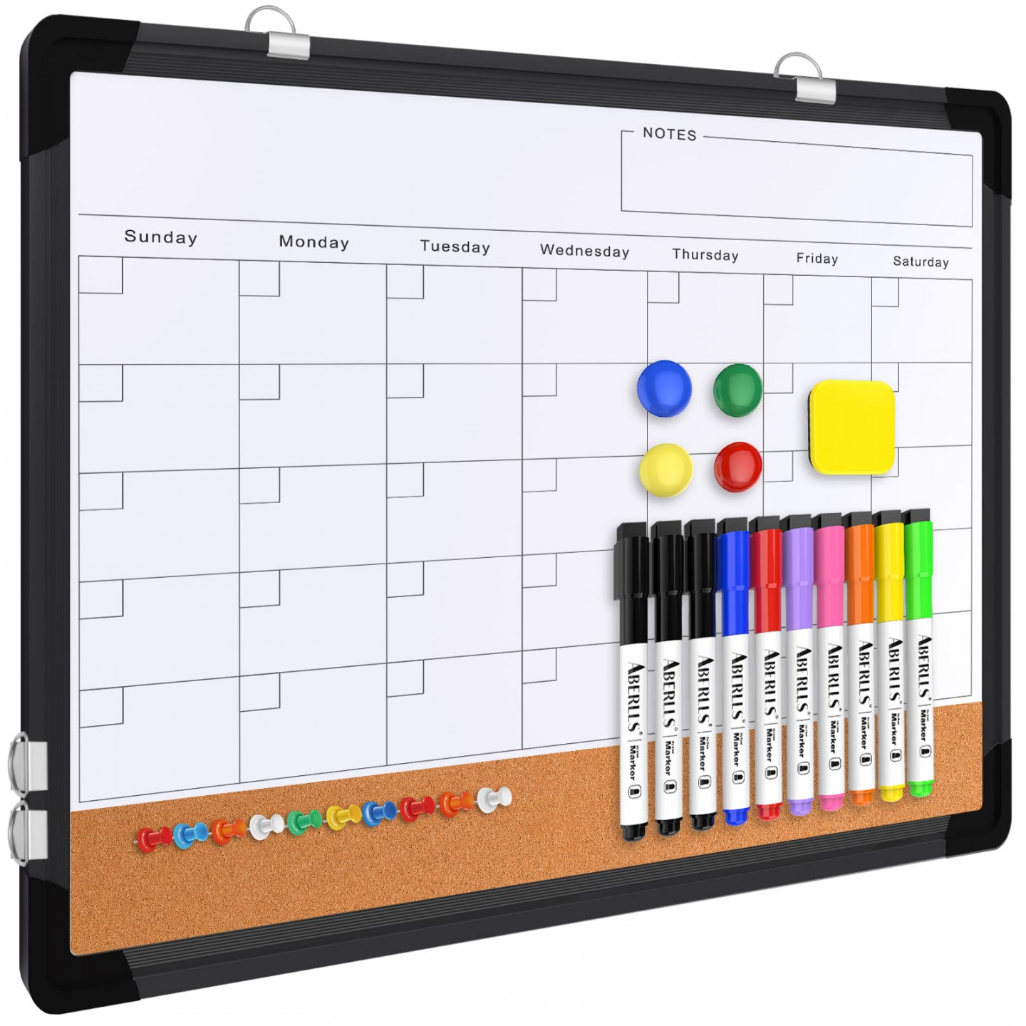 Monthly Calendar Whiteboard Dry Erase Cork Board Combination for Wall,  x" Magnetic Dry Erase BoaSee more Monthly Calendar Whiteboard Dry  Erase