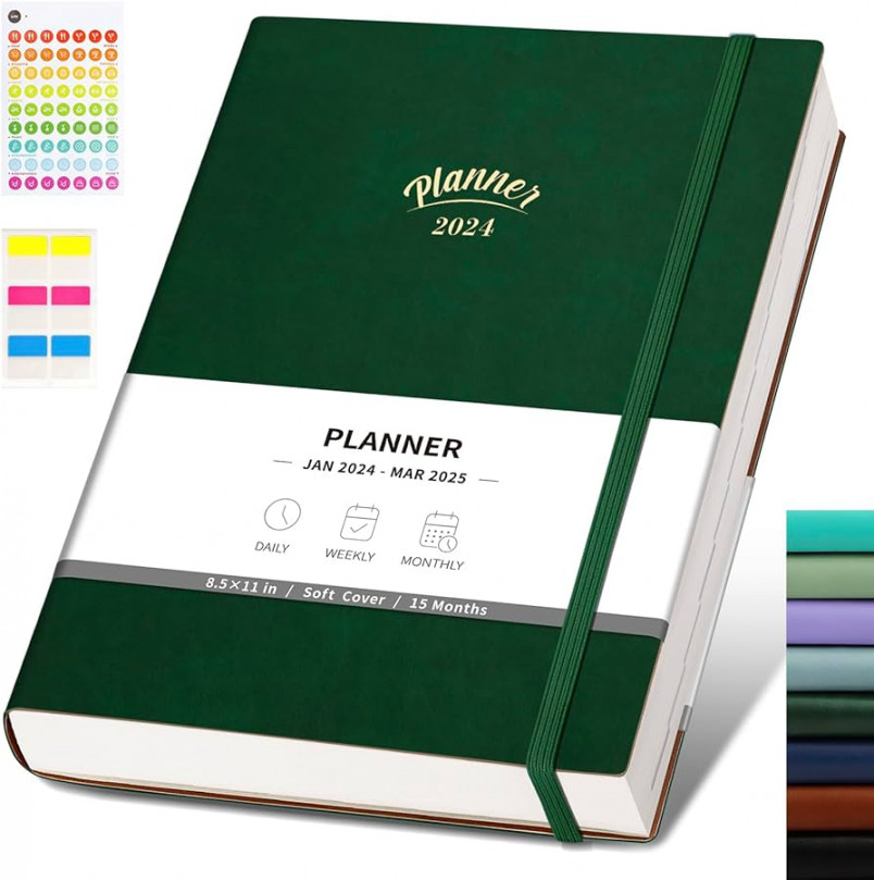 Planner - Weekly and Monthly - RETTACY Large  Planner with   Pages, A Monthly CalendaSee more Planner - Weekly and Monthly -