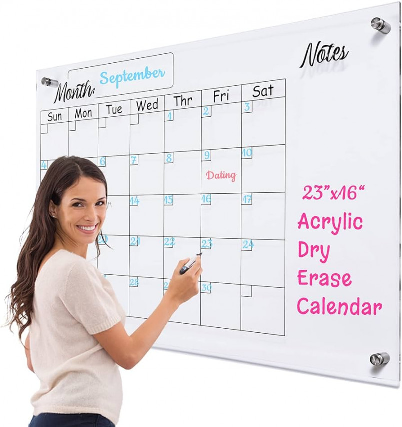 PURCOULEUR Large Reusable Clear Acrylic Wall Calendar,Dry Erase Calendar-  X  Inches Whiteboard CSee more PURCOULEUR Large Reusable Clear Acrylic