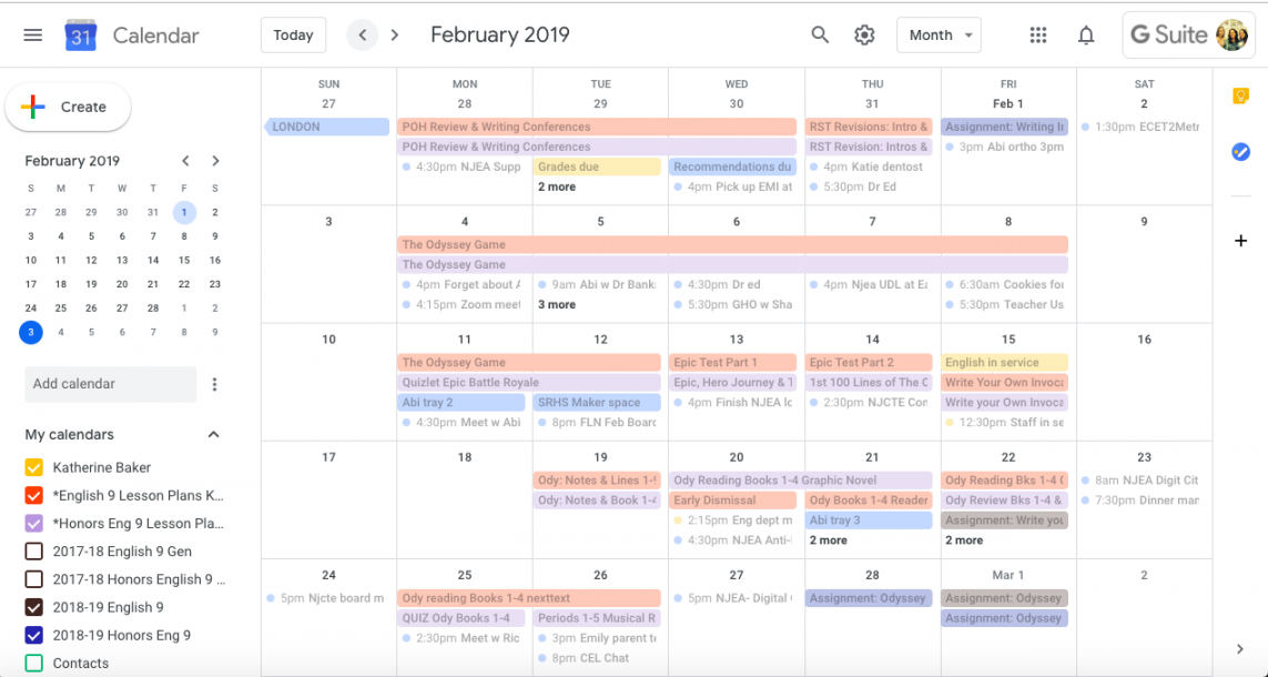 Quick, Paperless Lesson Planning with Google Calendar and Sites