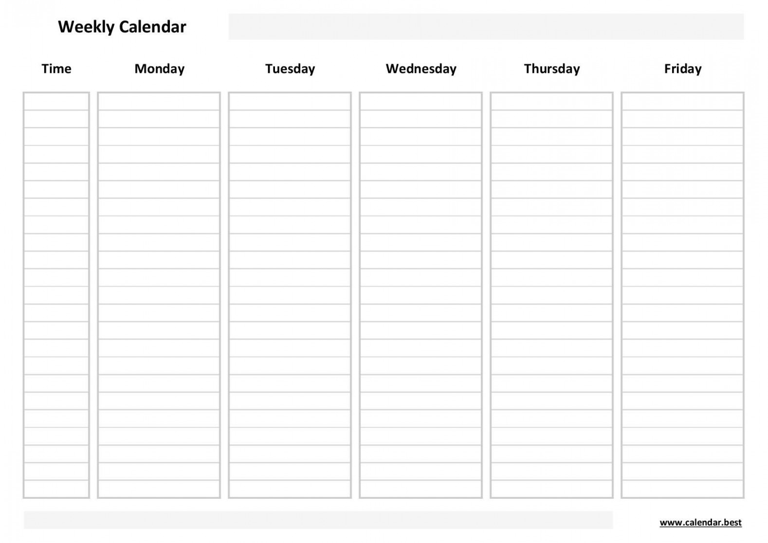 Weekly calendar, weekly schedule -Calendar