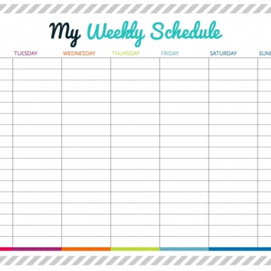 weekly calendars with time slots Printable Weekly Calendar With