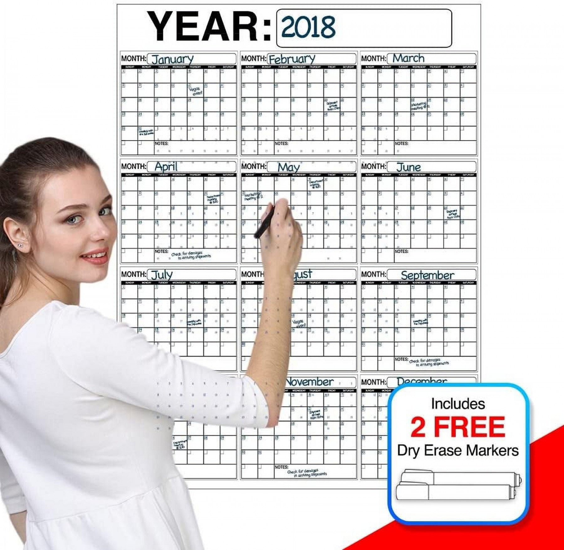wet dry erase plan board laminated vertical wall calendar  month planner  xft