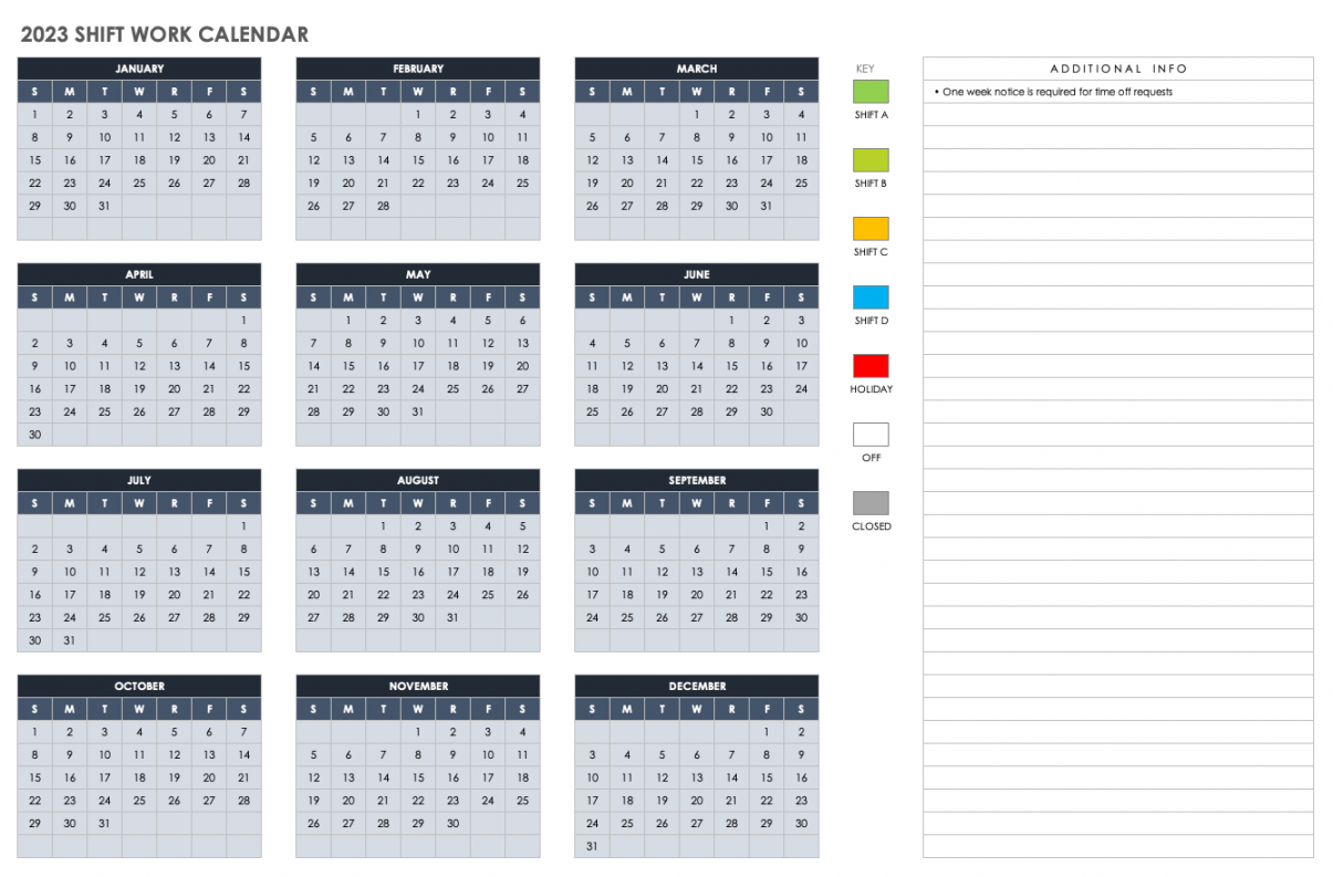 Free Blank Calendar Templates - Smartsheet