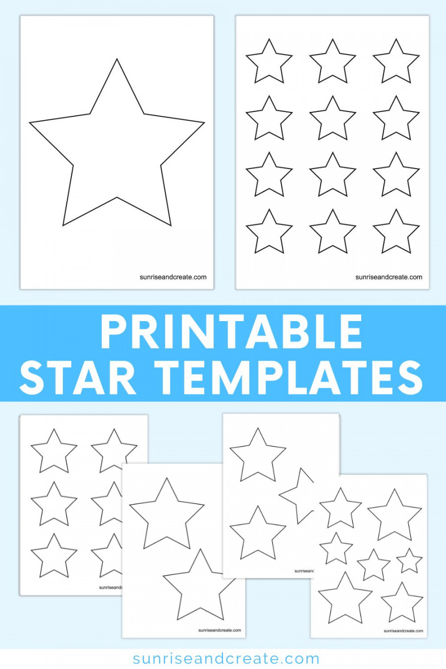 Free Printable Star Templates (Includes  Different Sizes)