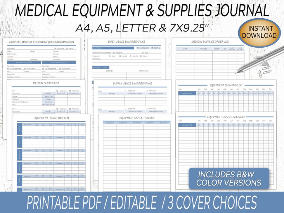 Medical Equipment & Supplies Logbook / DME Tracker Perfect for - Etsy