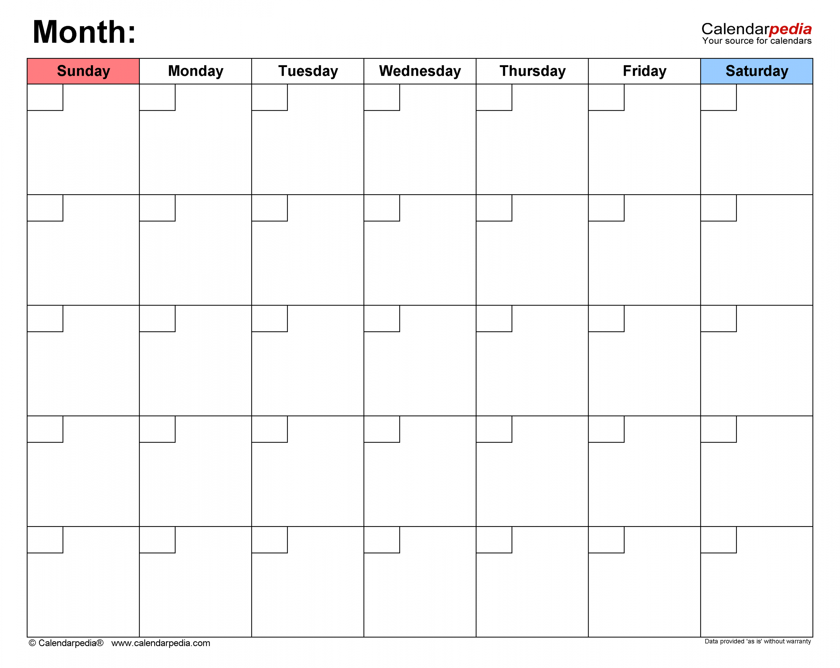 Monthly Planner Templates in PDF Format