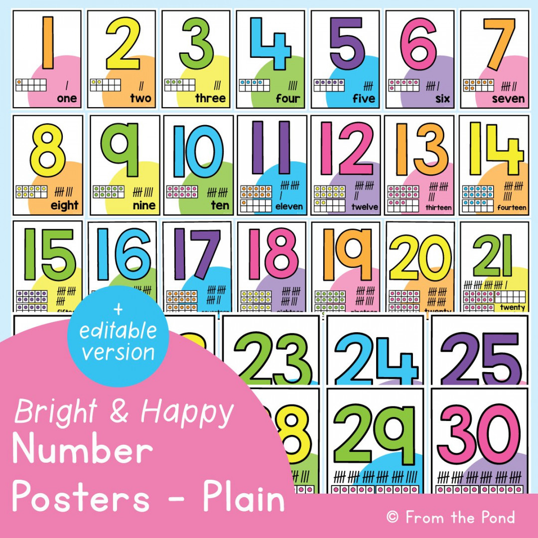 Printable classroom decor and decorations for happy, child focused