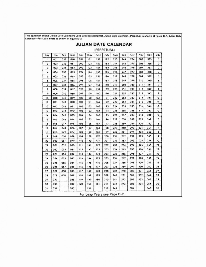 Free Printable Perpetual Julian Calendar  Leap year calendar