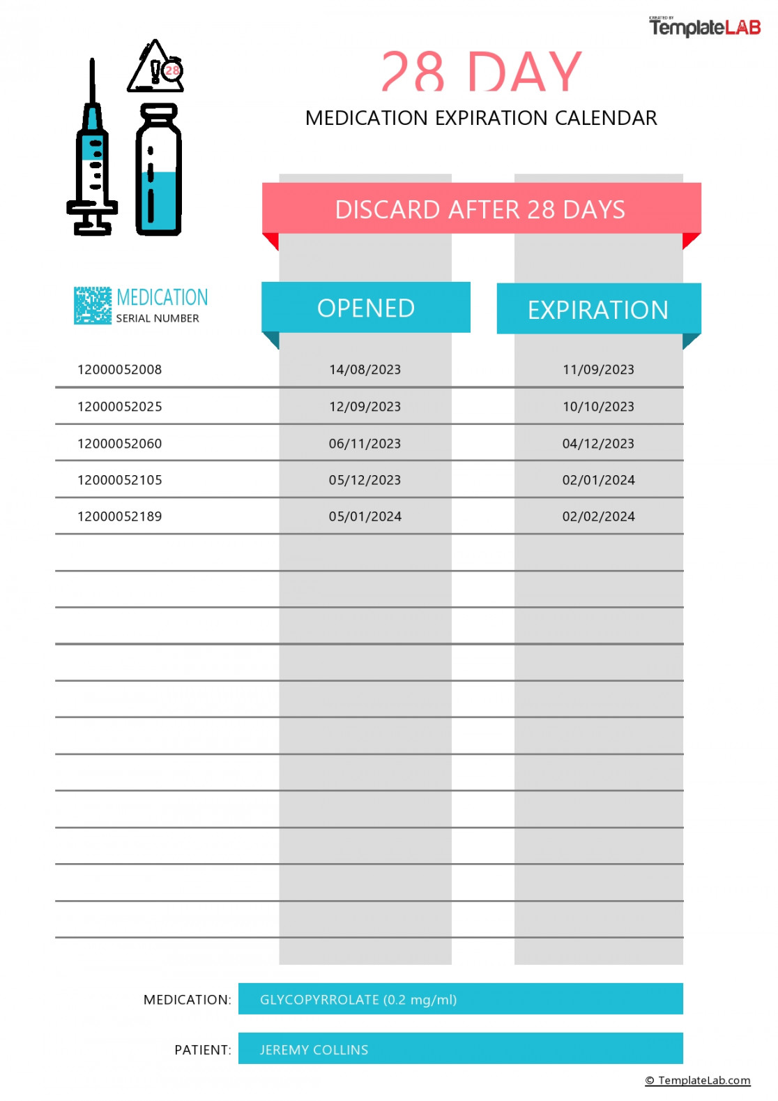 Great medication schedule templates (+medication calendars)