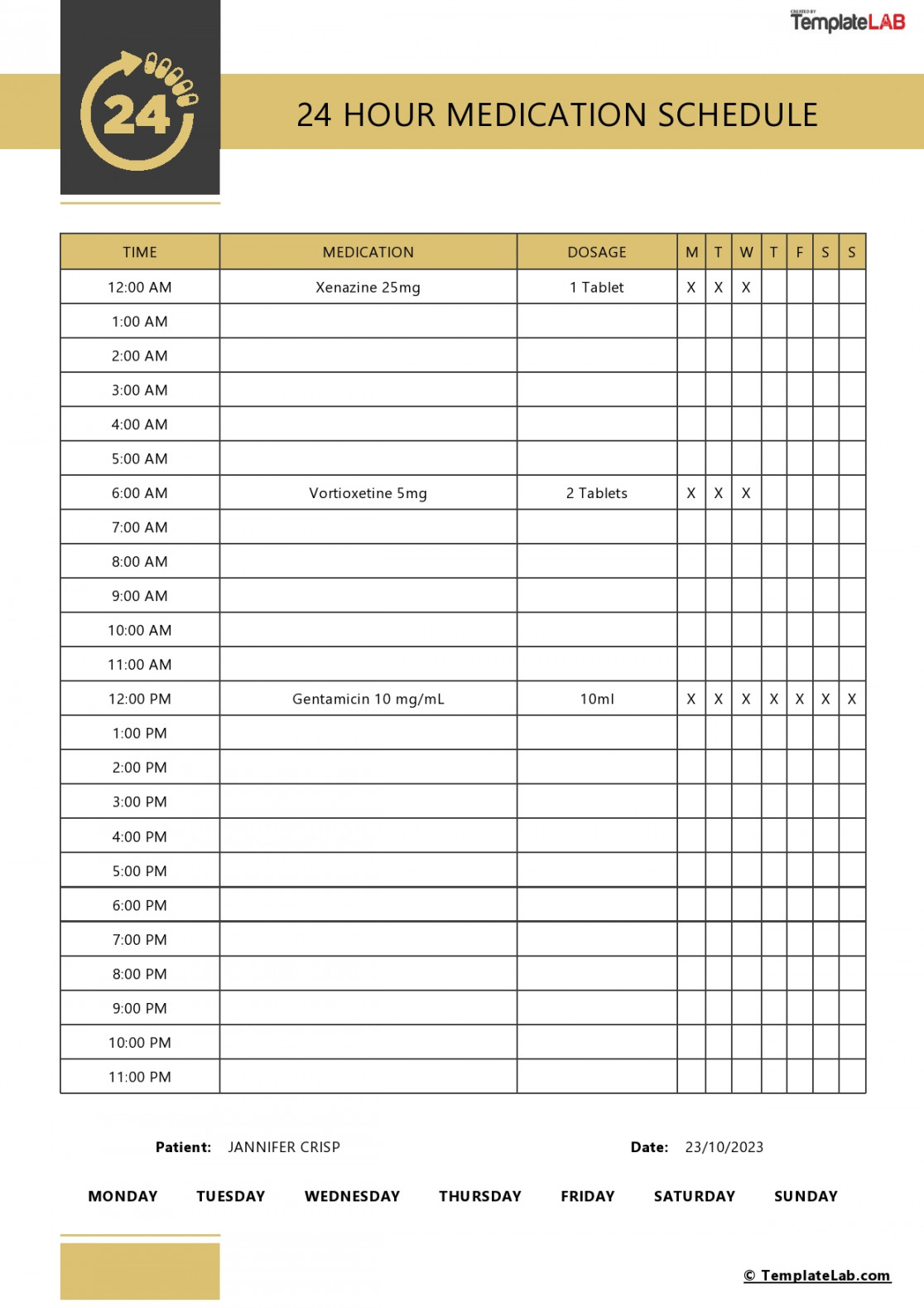 Great Medication Schedule Templates (+Medication Calendars)