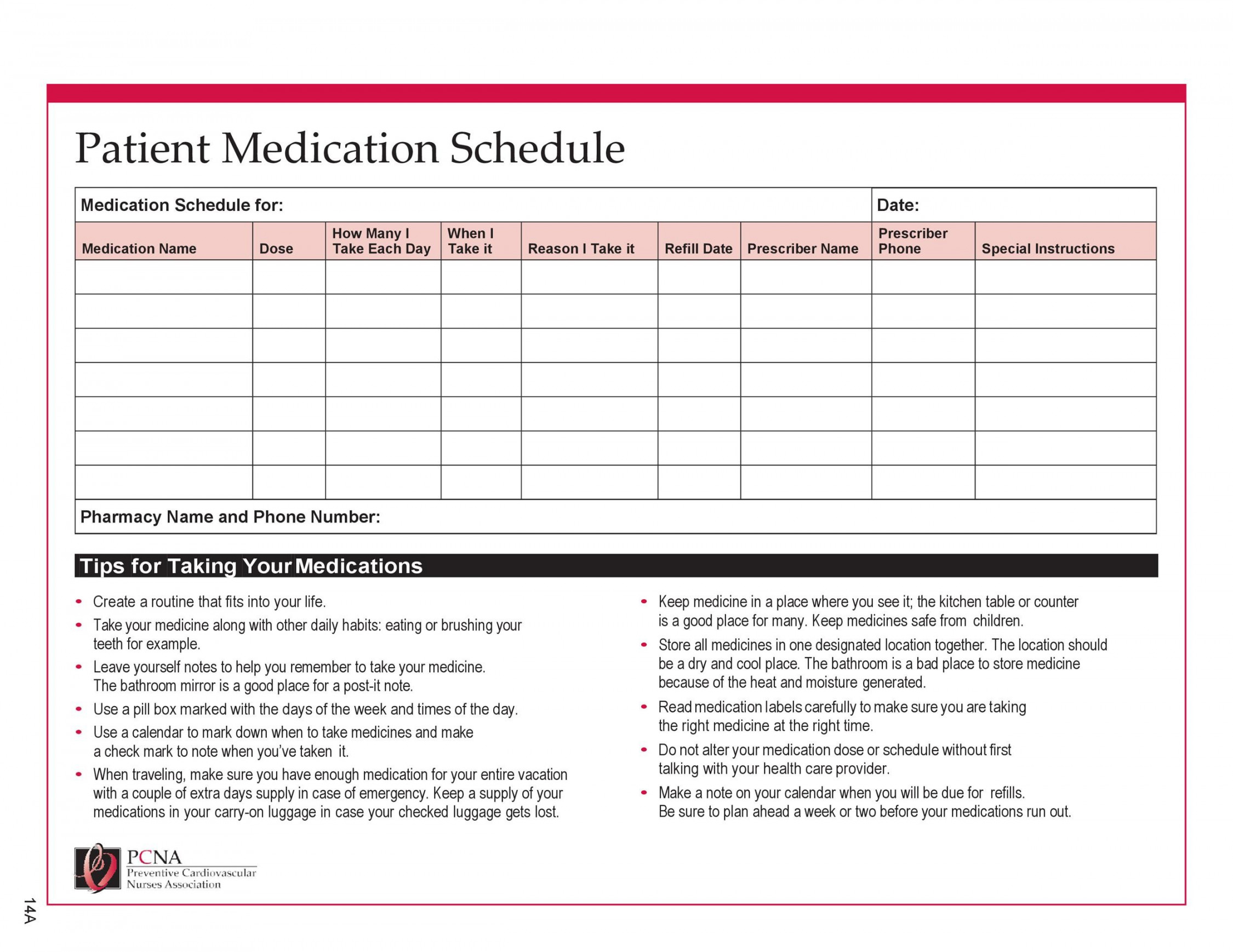 Great Medication Schedule Templates (+Medication Calendars)