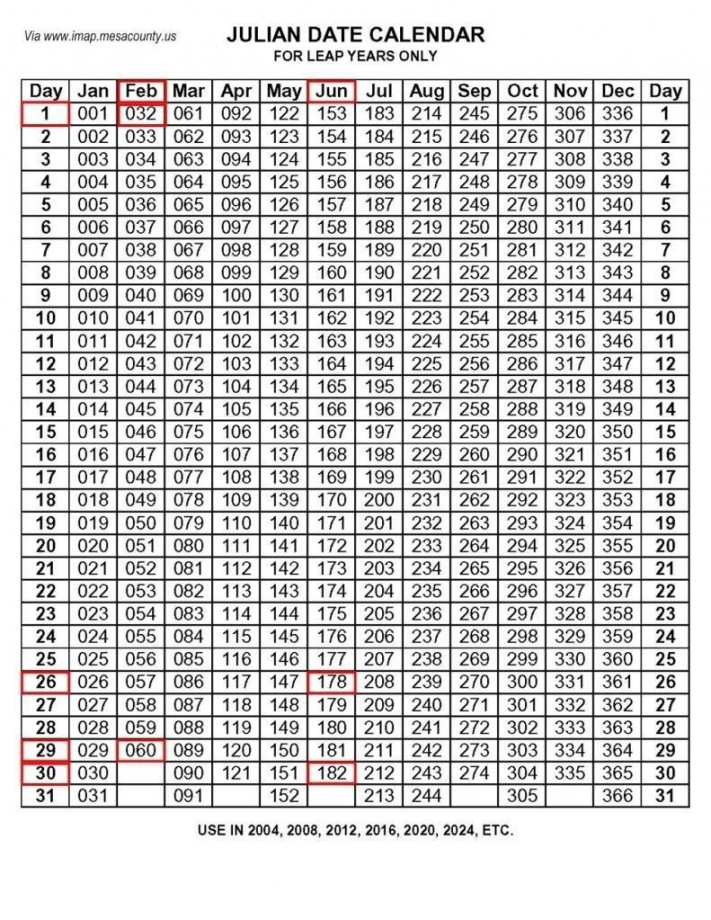 Julian Calendar Non- Leap Year  Printable calendar template